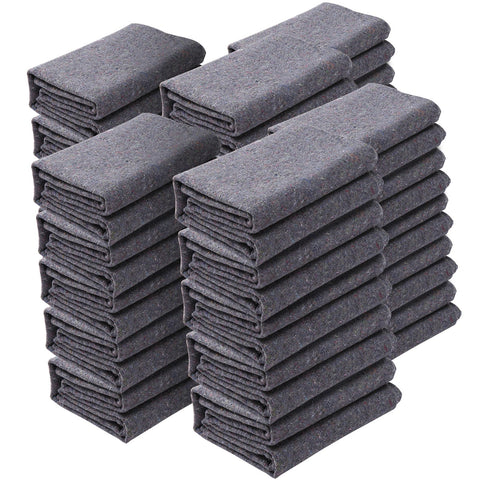 SucceBuy 12/24Packs Moving Blanket Recycled Cotton Heavy Duty Packing Shipping Mover Pads for Protect Furniture Floor Appliances