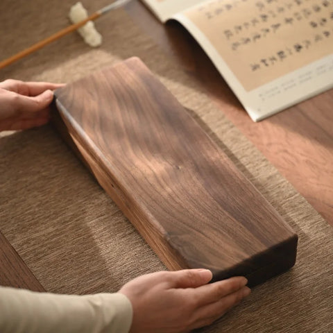 Walnut Storage Box with Lid Vintage Organizer for Calligraphy Brushes Office Decorative Storage Case Handmade Desktop Organizer